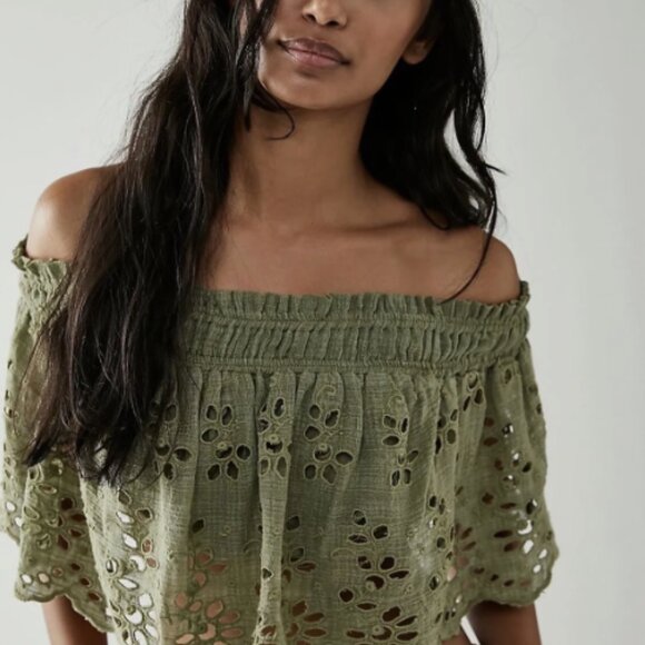 NWT Free People FP One Perla Top (XS - Grasslands) - Picture 3 of 6
